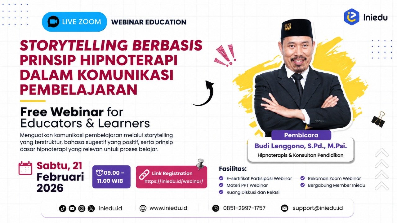 Iniedu Tuntaskan Webinar Kedua tentang Storytelling Berbasis Prinsip Hipnoterapi