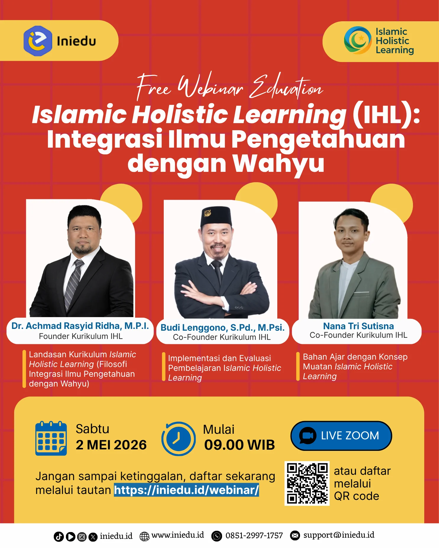 <p>Islamic Holistic Learning (Integrasi Ilmu Pengetahuan dengan Wahyu)</p>