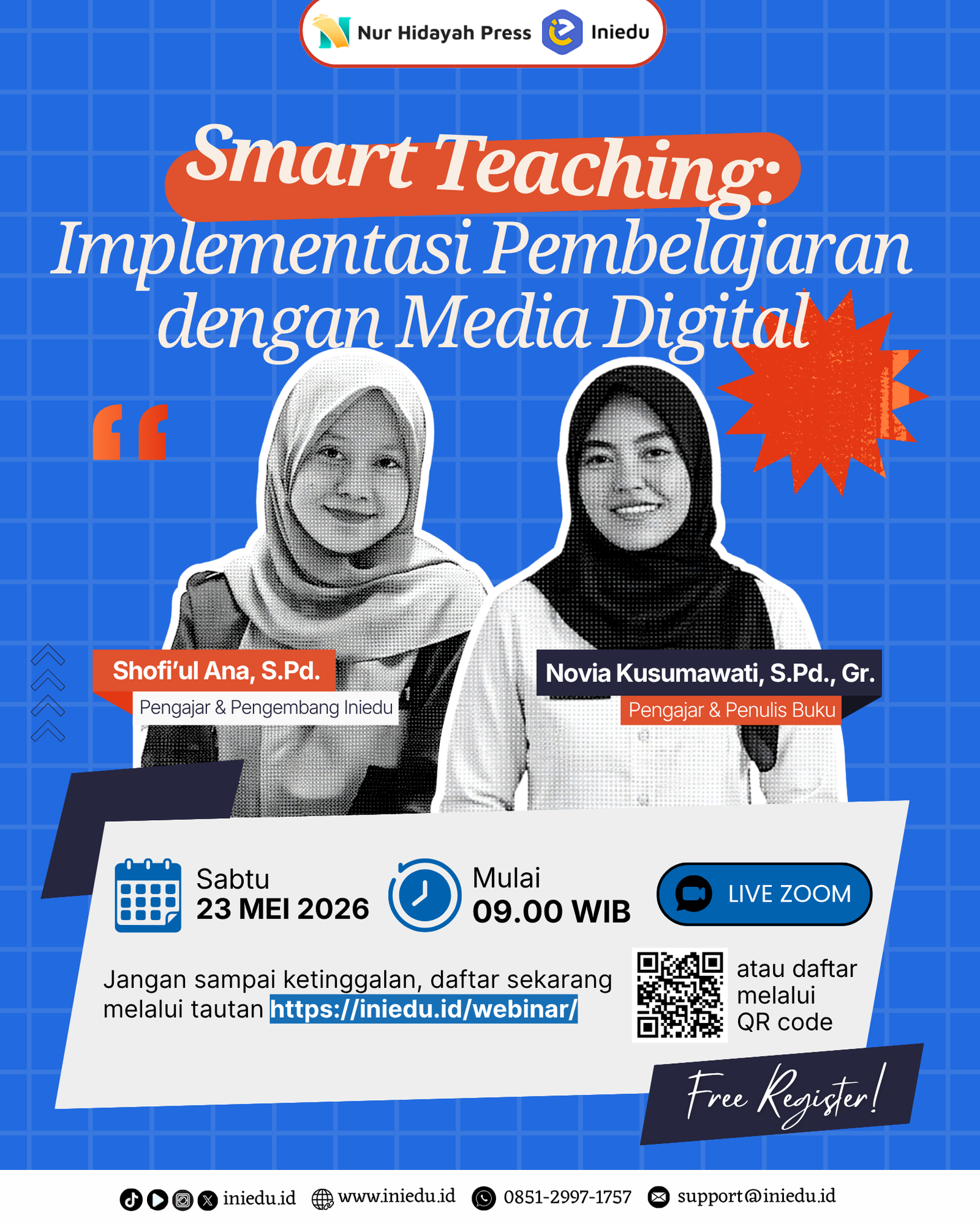 Flyer Smart Teaching: Implementasi Pembelajaran dengan Media Digital